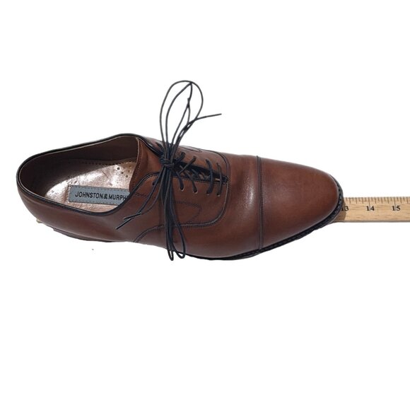 Johnston & Murphy Shoes Mens 12 Brown Leather Oxford Career Event Dandy Academia main image 8